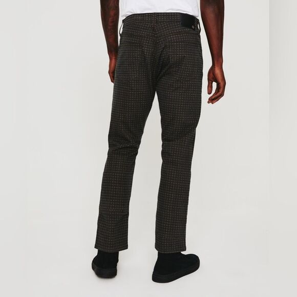 AG ADRIANO GOLDSCHMIED Everett Slim Straight Leg Check Print Pants - Picture 4 of 14